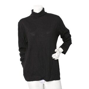 Vintage Gianfranco Ferré Forma Wool Blend Turtleneck Sweater Black Designer